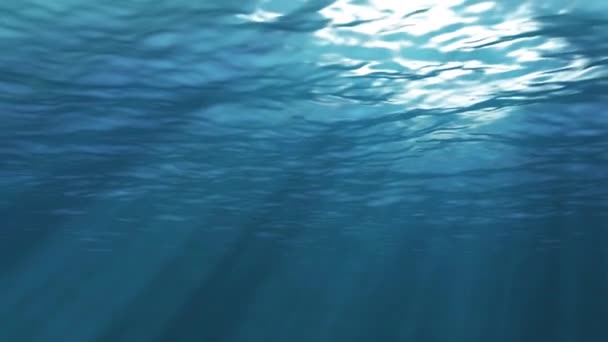Bleu sous-marin fond d'été avec les rayons du soleil 
