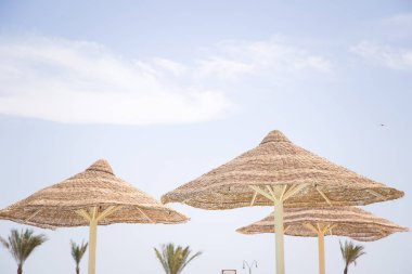 Plaj şemsiyesi rahatlatıcı yaz tatili 