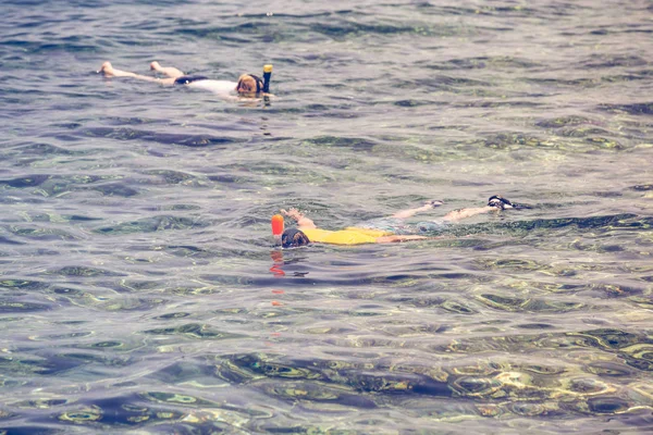 Snorkeling People Sea — Stock Photo, Image