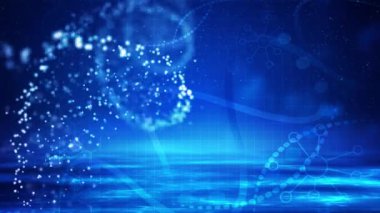 Dna iplikçikli tıbbi dijital arka plan