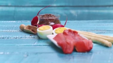 Keto diyet gıda. Ketojenik ve paleo diyet konsepti
