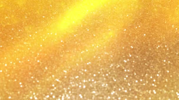 Golden Glitter Particles Success Background — Stock Video