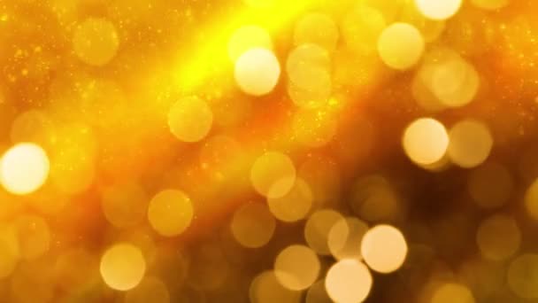 Χρυσά Σωματίδια Γκλίτερ Φόντο Επιτυχίας — Αρχείο Βίντεο