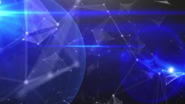 Dijital Pleksus Parçacıklar Teknolojisi Arka Plan — Stok video