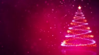 Noel ağacı parıldıyor. Kış arka planı