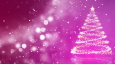 Noel ağacı parıldıyor. Kış arka planı