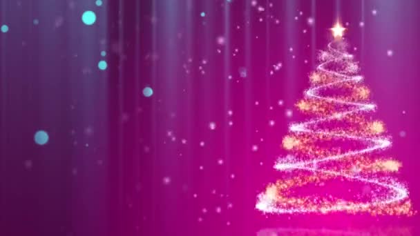 Weihnachtsbaum Funkelt Winter Hintergrund — Stockvideo