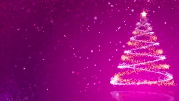 Albero Natale Scintille Sfondo Invernale — Video Stock