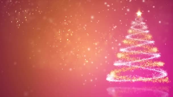 Árvore Natal Sparkles Winter Fundo — Vídeo de Stock
