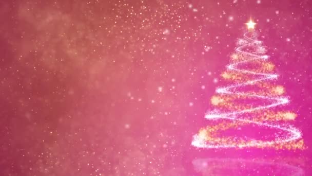 Christmas Tree Sparkles Winter Background — Stock Video