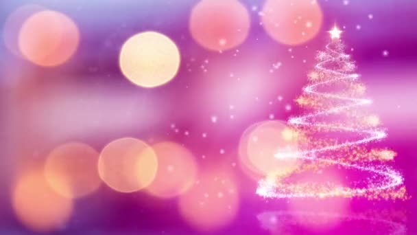 Árbol Navidad Sparkles Winter Fondo — Vídeo de stock