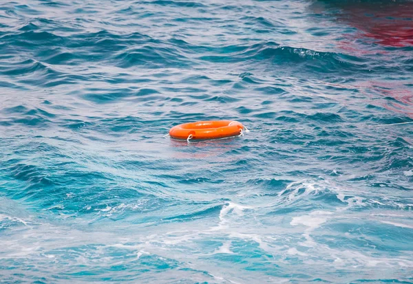 Orange Lifebuoy Ring Sea Life — Stock Photo, Image