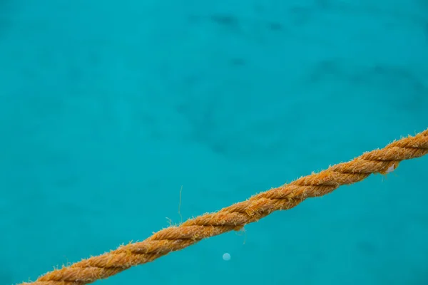 Corda Barca Estate Fondo Mare — Foto Stock