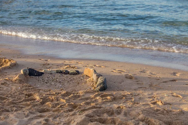 ビーチ夏の背景による海の波 — ストック写真