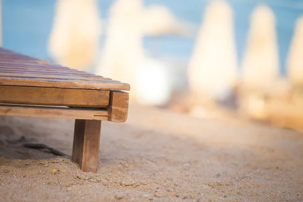 Beach Chair Golden Sand — Stock Photo, Image