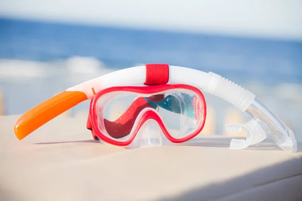 Maschera Snorkeling Sulla Spiaggia — Foto Stock