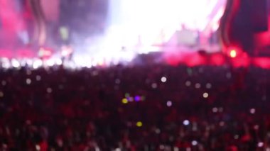Konser arka planda bulanık bokeh kalabalık