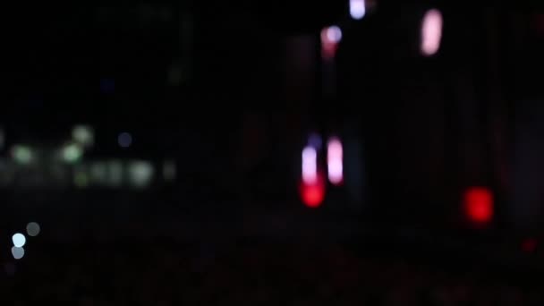 Konser Arka Planda Bulanık Bokeh Kalabalık — Stok video