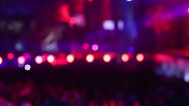 Blurred Bokeh Crowd Concert Background — Stock Video