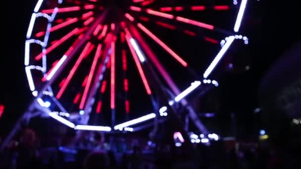 Yaz Festivalinde Atlı Karınca Gece Işıkları — Stok video