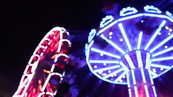 Merry Night Lights Summer Festival — Stock Video