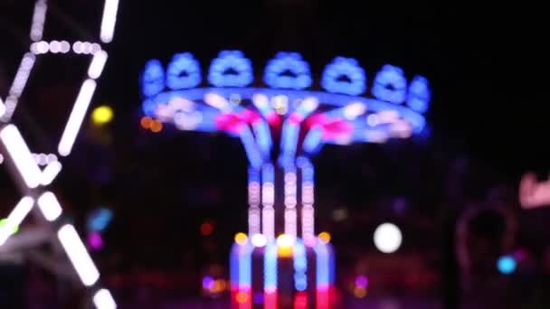 Merry Night Lights Summer Festival — Stock Video