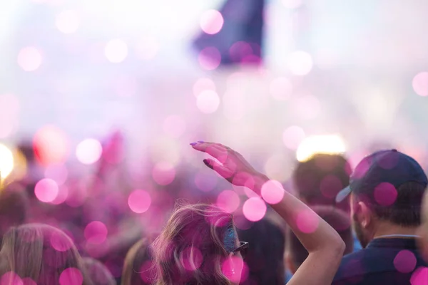 Crowd Summer Festival Blurred Background — Stock Photo, Image