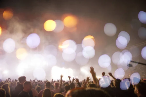 Crowd Summer Festival Blurred Background — Stock Photo, Image