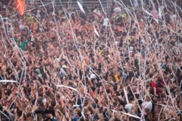 Crowd Summer Festival Blurred Background — Stock Photo, Image