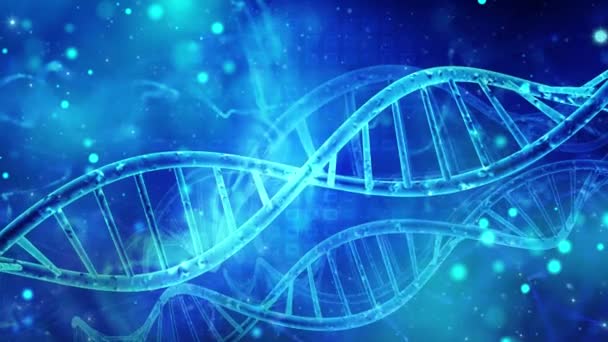 Abstrakte Medizinische Genetik Dna Hintergrund — Stockvideo