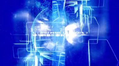 Küresel dünya dijital parçacıklar arka plan