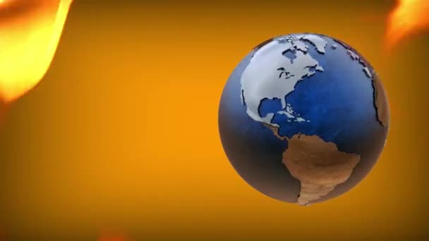 Föld Tüzet Környezeti Katasztrófák Társadalmi Megszólítása — Stock videók