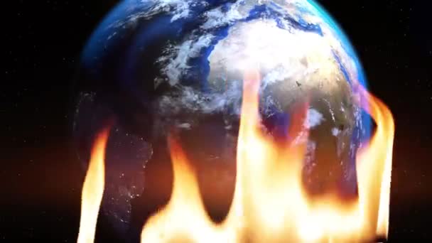 地球が燃えてる環境災害社会アウトリーチ — ストック動画