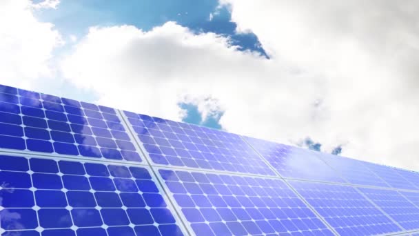 Fotovoltaïsche Zonnepanelen Duurzame Eco Energie — Stockvideo