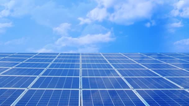 Fotovoltaické Solární Panely Zelená Energie — Stock video