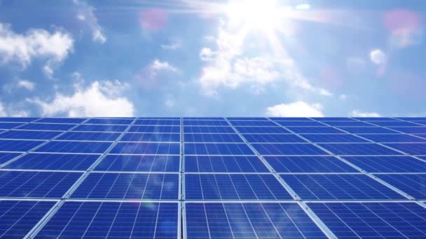 Pannelli Solari Fotovoltaici Energia Verde — Video Stock