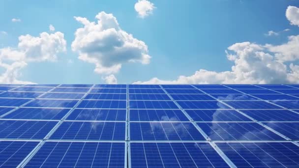Paneles Solares Fotovoltaicos Energía Verde — Vídeos de Stock