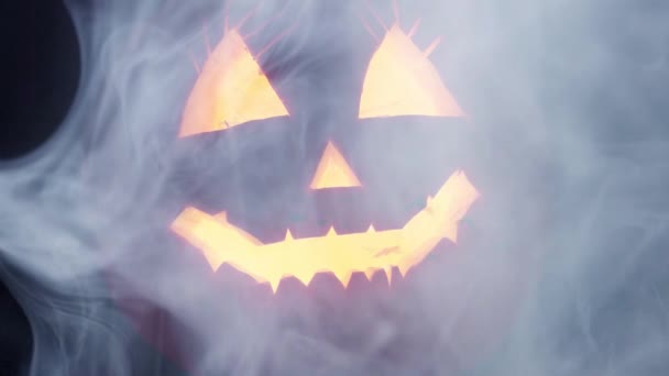 Gruselige Halloween Kürbis Laterne Hintergrund — Stockvideo