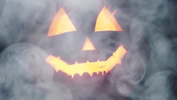 不気味なハロウィーンカボチャランタンの背景 — ストック動画