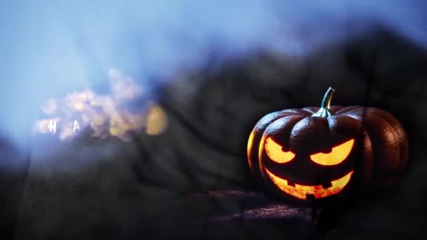 Šťastný Halloween Strašidelný Původ Dýně — Stock video