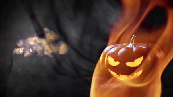 Happy Halloween Przerażające Tło Dyni — Wideo stockowe