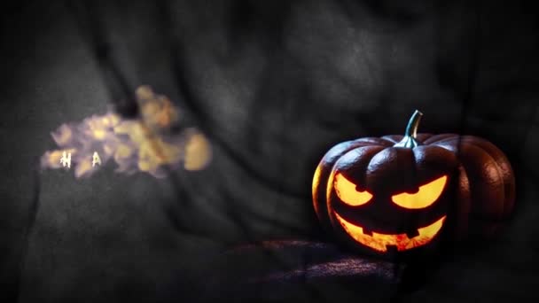 ハッピーハロウィーン怖いカボチャの背景 — ストック動画