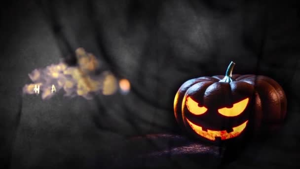 Feliz Halloween Miedo Calabaza Fondo — Vídeos de Stock