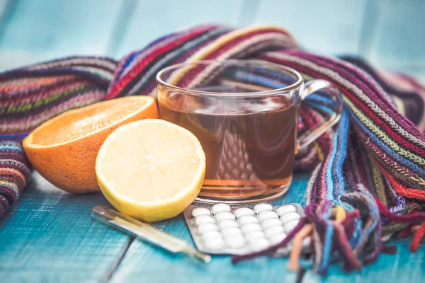 Alerji ve soğuk algınlığı ilaç ve çay 