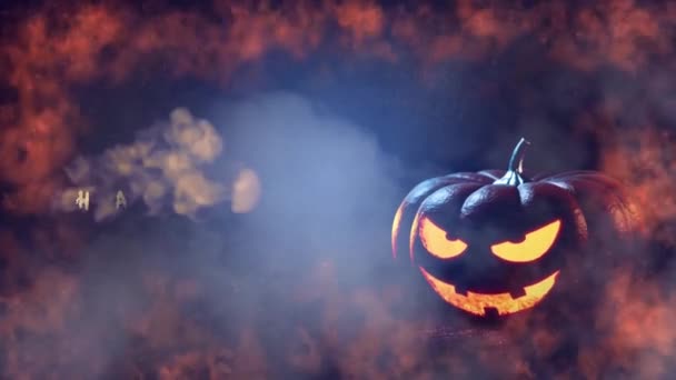 Feliz Halloween Assombrado Abóbora Fundo — Vídeo de Stock