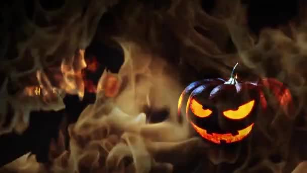 Feliz Halloween Fondo Calabaza Embrujada — Vídeo de stock