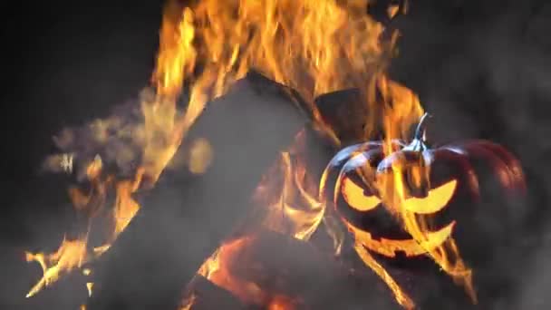 Mutlu Cadılar Bayramı Perili Balkabağı Geçmişi — Stok video