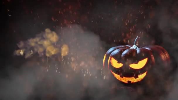 Felice Halloween Infestato Sfondo Zucca — Video Stock
