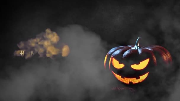 Felice Halloween Infestato Sfondo Zucca — Video Stock