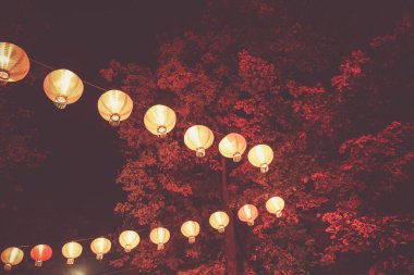 Kırmızı Çin fenerleri. Çin Yeni Yılı 